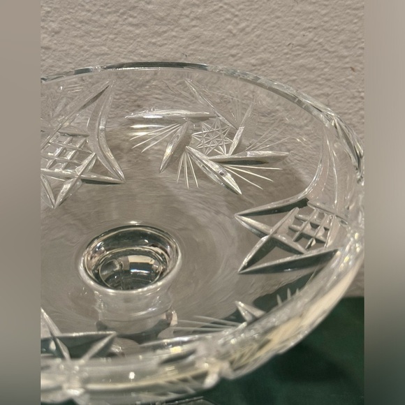 Vintage Cut Crystal Pinwheel Compote Dish - Picture 6 of 9